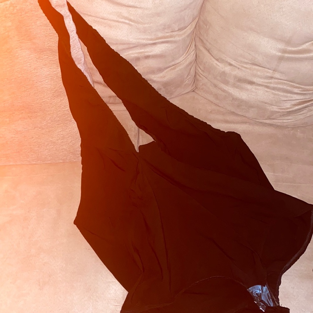 Black low Cut body Suit